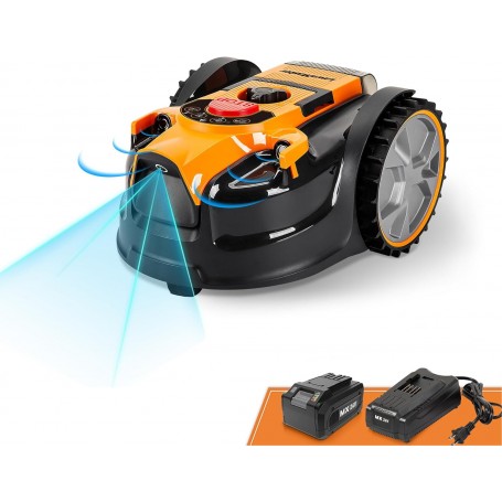 LawnMaster OcuMow™ VBRM16 Robot tagliaerba senza filo perimetrale, taglia superfici di prato da 100 a 150 m²achiavi